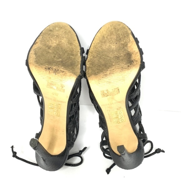 TOPSHOP Resort black caged heel #967 - Picture 4 of 8